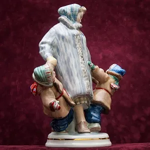 Коллекционная Фарфоровая статуэтка «Близнецы», ДФЗ Дулево Россия, конец ХХ века. 