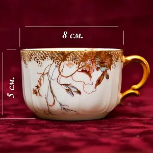 Антикварная Фарфоровая Чайно-Кофейная пара + Тарелка (тройка), Франция Limoges, 1876 - 1896 годы. 