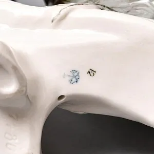 Пара Птиц - Фарфоровая Статуэтка «Свиристели» Н -19 см., Karl Ens, Германия - первая половина ХХ века.