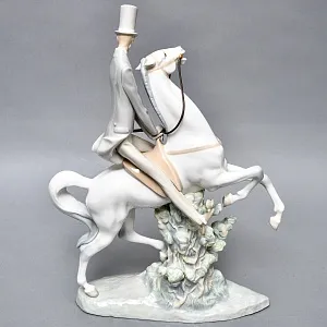 Коллекционная Фарфоровая статуэтка «Всадник», Lladro / Лядро Испания, 1969 - 1985 годы.