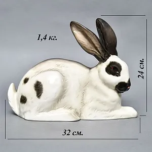 Большая Коллекционная Фарфоровая статуэтка «Кролик», Goebel Германия, вторая половина ХХ века.