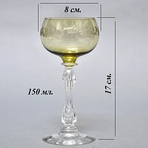 Антикварный Набор бокалов для Вина 6 шт. «MICADO MIX», Saint Louis. Франция, начало ХХ века.