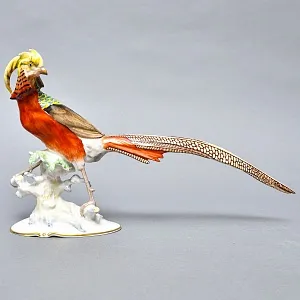 Коллекционная Фарфоровая статуэтка Птица - «Золотой Фазан», Hutschenreuther Германия, 60-е гг.