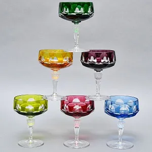 Набор Креманок из Цветного Хрусталя серия «ANTIKA», NACHTMANN Германия, 70 -е годы.