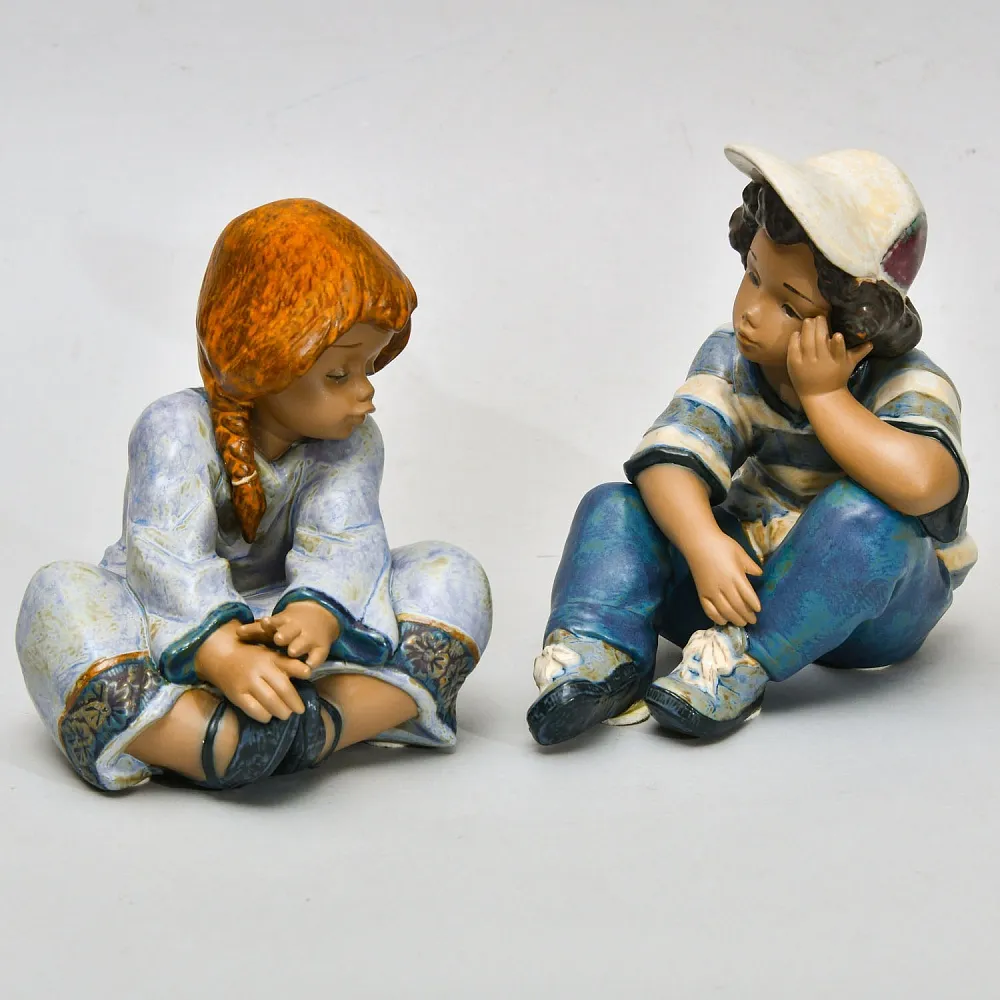 Коллекционная Фарфоровая статуэтка «Длинный день», Lladro серия Грес, Испания.