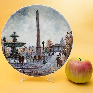 Коллекционная Тарелка «Париж - Площадь Согласия» Фарфор, Лимож, Limoges, Франция.