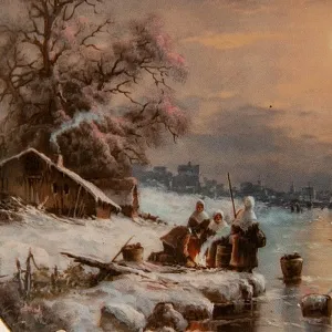 Коллекционная Тарелка  «Отдых после долгого дня» Фарфор Furstenberg Германия -1988 год.