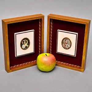 Декоративная Пара - Картина - Панно - Медальон «Дама и Офицер», Германия. 