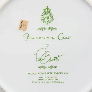 Коллекционная Тарелка «Февраль» Фарфор, ROYAL WORCHESTER, Англия -1979 год.