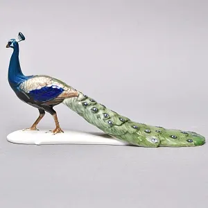 Редкость! Коллекционная Фарфоровая статуэтка «Птица - Павлин», ROSENTHAL Германия 40 гг.
