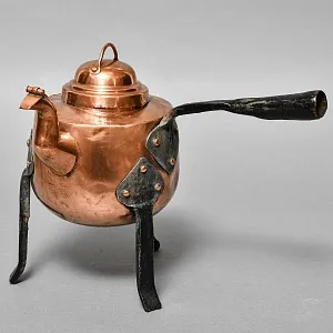 Старинный Медный Чайник - Бульотка - Запарник, Франция начало ХХ века.