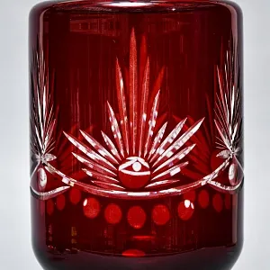 Набор Графин и Рюмки «Рубиновый Хрусталь», Tirgu-Mures Германия, 50 -е годы ХХ века.