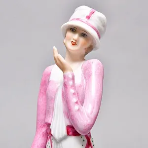 Коллекционная Фарфоровая статуэтка «Девушка в розовом платье», WALLENDORF Германия.