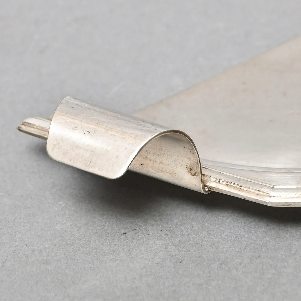 Старинный Совок и скребок для уборки крошек со стола, Металл, Silverplated, SHEFFIELD Англия. 