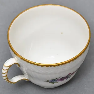 Антикварная Фарфоровая Кофейная пара «Цветочный букет», Royal Copenhagen Дания, 1870 - 1890 годы. 