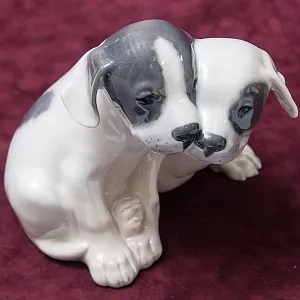 Фарфоровая Статуэтка Собаки - «Два щенка» ROYAL COPENHAGEN,  Дания 1969 -1974 года.
