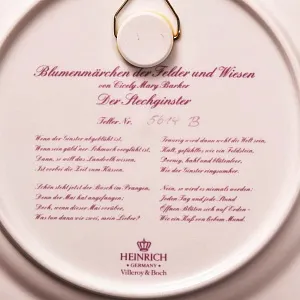 Коллекционная Фарфоровая Тарелка «Фея Акация» Heinrich Villeroy&Boch Германия -80 гг.