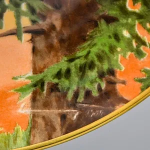 Коллекционная Фарфоровая Тарелка - Блюдо «Дикая Природа. Летящие Бекасы», KAISER Германия. 