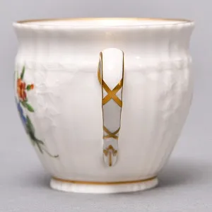 Коллекционная Кофейная пара «Летние цветы», Фарфор KPM Berlin Германия, первая половина ХХ века.