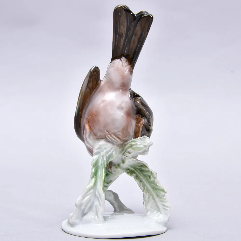 Редкость! Коллекционная статуэтка «Птица. Хохлатая синица», Фарфор ROSENTHAL, Германия.