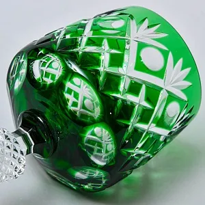 Хрустальный Бокал для вина серия «BRISTOL» зелёного цвета, NACHTMANN Германия, 70 -е годы ХХ века.