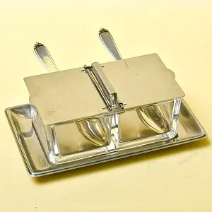 Винтажный Набор для специй или соусов с двумя отделениями, Германия, 70 -е годы ХХ века.