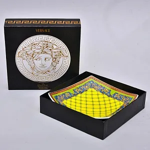 Фарфоровая Тарелка - Мелочёвница - Визитница VERSACE из серии «Русская мечта», Rosenthal Германия.