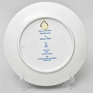 Коллекционная Фарфоровая Тарелка - Блюдо «Птица - Орел - Канюк», MEISSEN Германия - 1985 год.