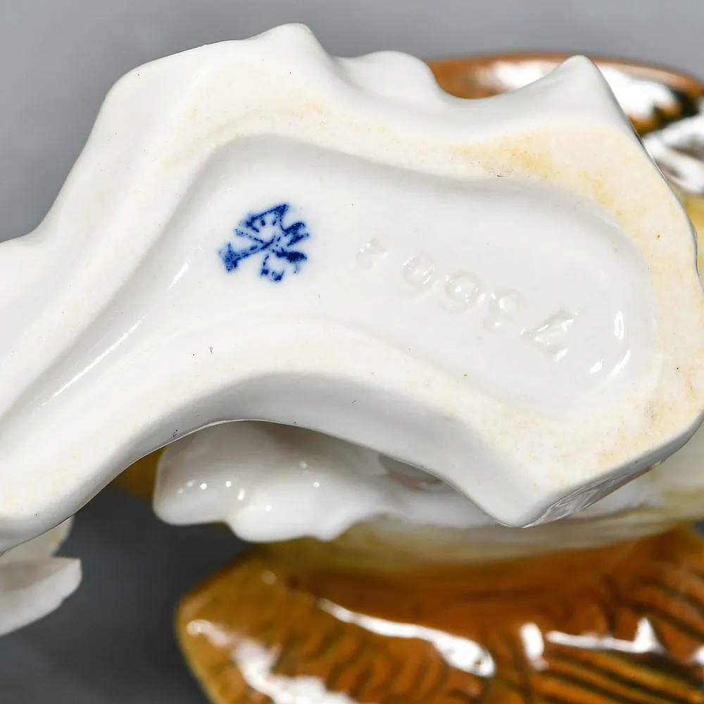 Пара Птиц - Фарфоровая Статуэтка «Чечётки», Karl Ens, Германия - середина ХХ века.