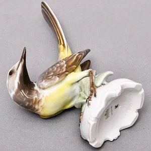 Коллекционная Фарфоровая статуэтка «Птица. Трясогузка», ROSENTHAL Германия, 60-е гг. ХХ века.