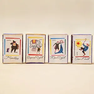 Памятный Сувенирный Набор - Хозяйственные Спички «Клоуны Советского цирка», СССР - 1966 год. 