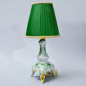 Настольная Электрическая Лампа - Светильник «APPONYI GREEN» Фарфор Lindner, Германия 80 -е годы ХХ века.