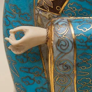 «Девушка в Кимоно» - Статуэтка в технике «Клуазоне» Китай 50 -е годы ХХ века Н - 37 см.