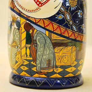 Русский Сувенир Матрёшка - Авторская роспись - «Сказка о Золотом Петушке», Дерево - Россия -1995 год. 