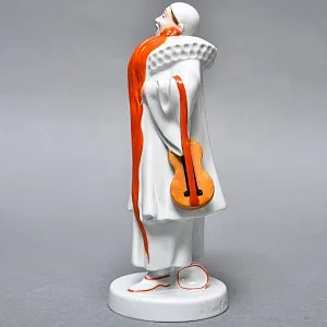 Антикварная Фарфоровая статуэтка «Поющий Пьеро», ROSENTHAL Германия - 1918 год.