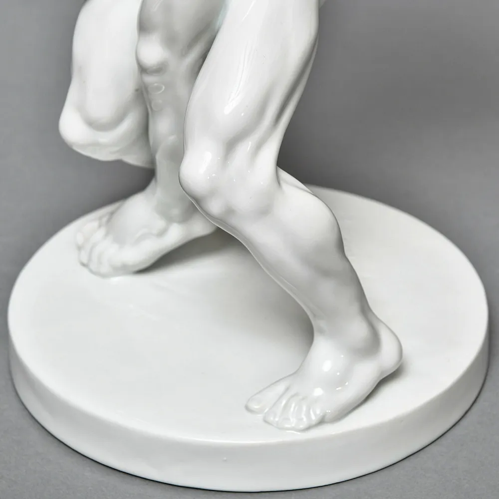 Редкость! Большая Фарфоровая статуэтка «Cпортсмены. БОРЦЫ», HEREND Венгрия, середина ХХ века.