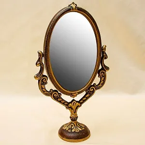 Классическое Настольное Двухстороннее Будуарное Зеркало, Бронза, Франция, середина ХХ века.