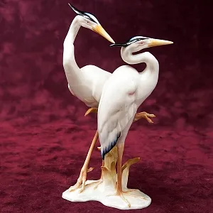 Коллекционная Фарфоровая Статуэтка «Птицы - Две Цапли», Hutschenreuther, Германия -1965 год.