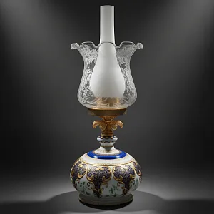 Настольная Электрическая  Лампа - Светильник, фарфор Giulia Mangani Италия, середина ХХ века. 