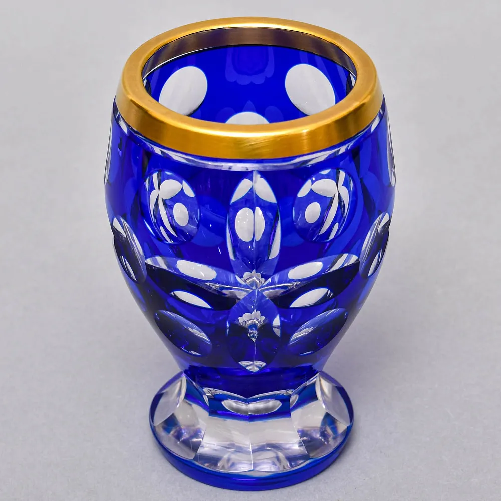 Миниатюрная Коллекционная Ваза - Кубок, Хрусталь ERNST WITTIG, Германия середина ХХ века.