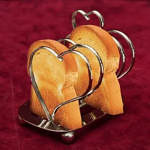 Винтажная Металлическая Подставка для Тостов "СЕРДЦЕ", Silverplate, SHEFFIELD Англия.