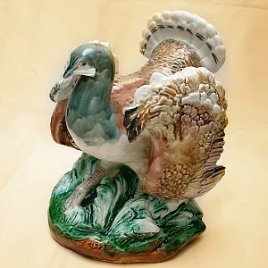 Большая Коллекционная статуэтка «Птица - ДРОФА», Фаянс ЗиК Конаково, СССР 50-е годы.
