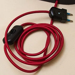 Дизайнерская Электрическая Настольная Лампа Светильник «Труба - Красный Корнет - 1966г».