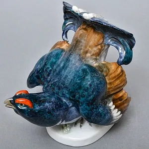 Птица Фарфоровая статуэтка «Охота - Тетерев», Карл Энс / Karl Ens Германия - 1958 год.