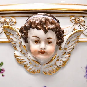 Парные Фарфоровые Вазоны - Вазы с крышками «ПУТТИ», SP Dresden / Potschappel Германия.