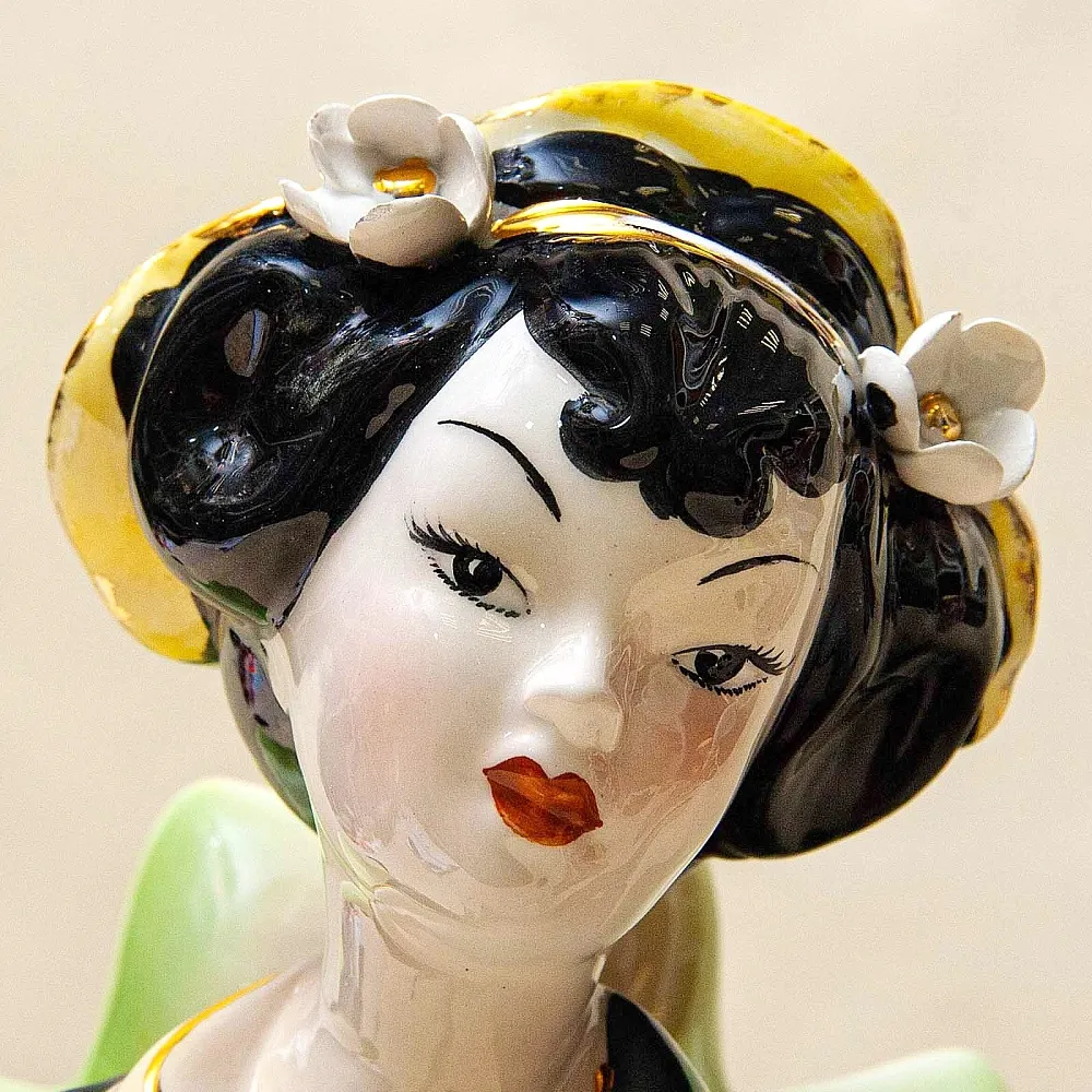 Парные Статуэтки «ДУЭТ - КИТАЙСКИЕ МУЗЫКАНТЫ», Фаянс CIA MANNA, Италия 70 гг.