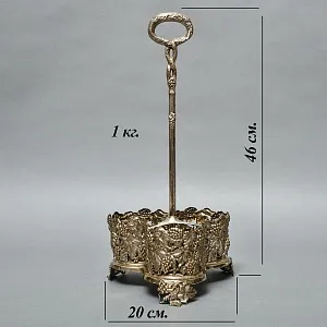 Старинная Винная передача - Подставка для Винных бутылок, Металл Silverpalted, Англия.