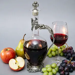 Роскошный Старинный Хрустальный Графин - Декантер в стиле Модерн, Франция первая половина ХХ века.