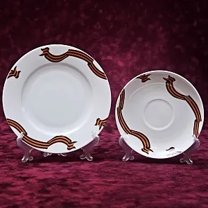 Коллекционный Чайный сервиз «Эгоист» - «65 лет Победы», Фарфор ИФЗ, Россия. 