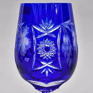 Редкость! Шесть Бокалов для вина из Цветного Хрусталя «ВИНОГРАД», NACHTMANN Германия конец ХХ века.